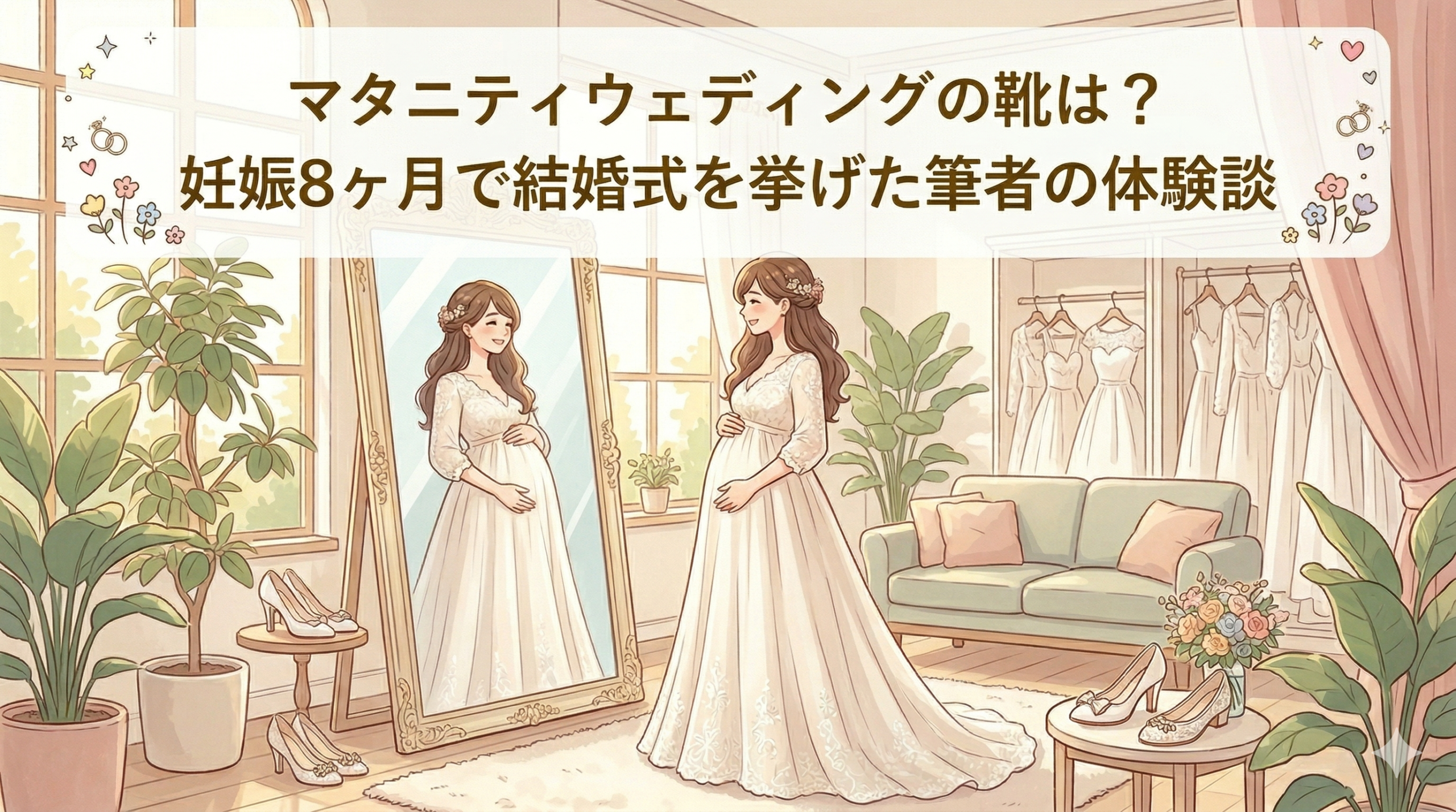 マタニティウェディングの靴は？妊娠8ヶ月で結婚式を挙げた筆者の体験談のイメージ画像10