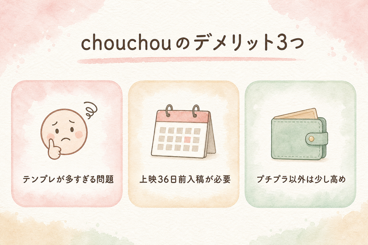 chouchouのデメリット3つ