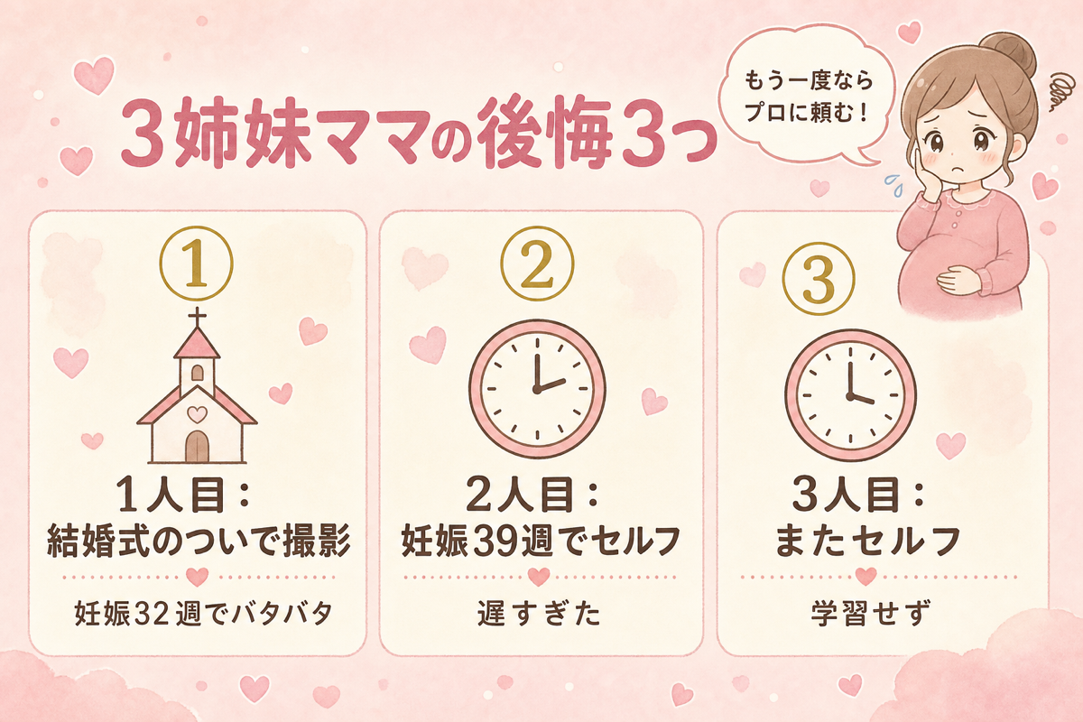 3姉妹ママのマタニティフォト後悔3つ