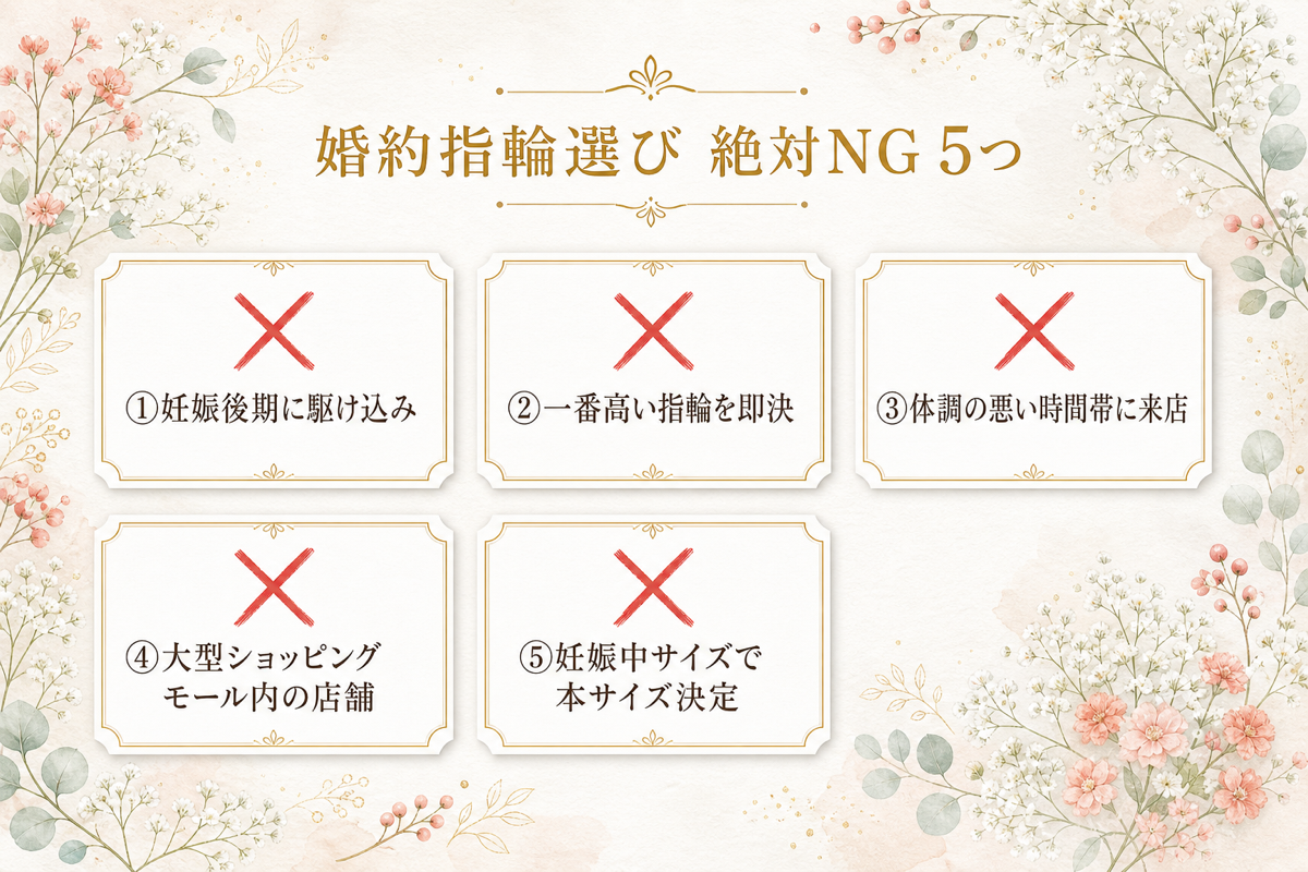 婚約指輪選び 絶対NG 5つ