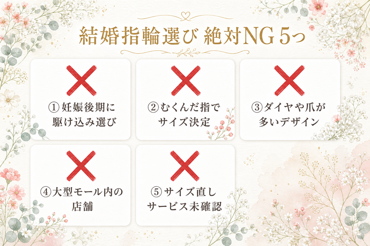 結婚指輪選び 絶対NG 5つ