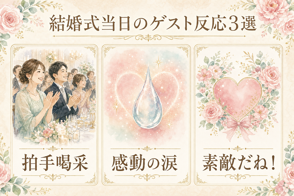 結婚式当日のゲスト反応3選