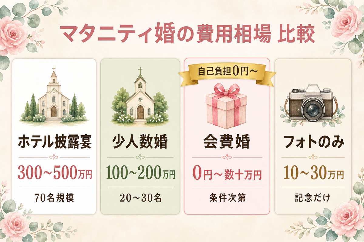 マタニティ婚の費用相場 比較