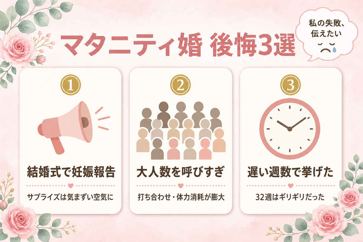 マタニティ婚 後悔3選（実体験まとめ）