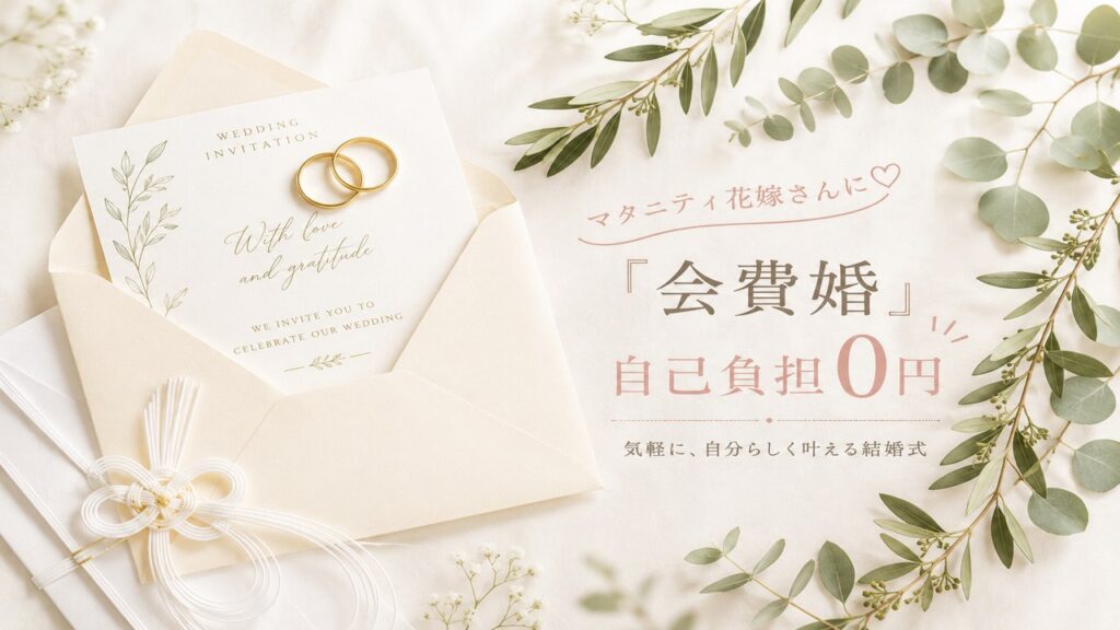 【会費婚とは？】自己負担0円から叶う結婚式｜マタニティ花嫁にもおすすめの理由