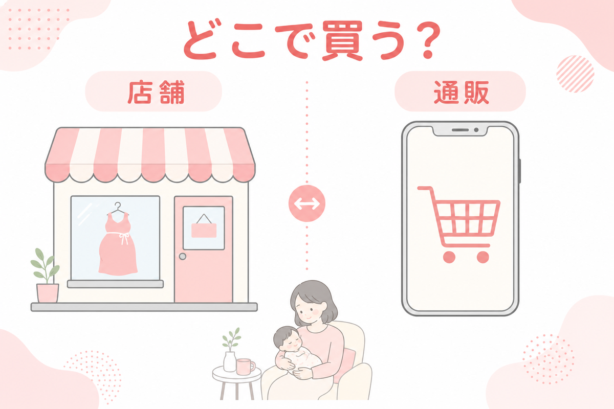 授乳服の購入先の図解
