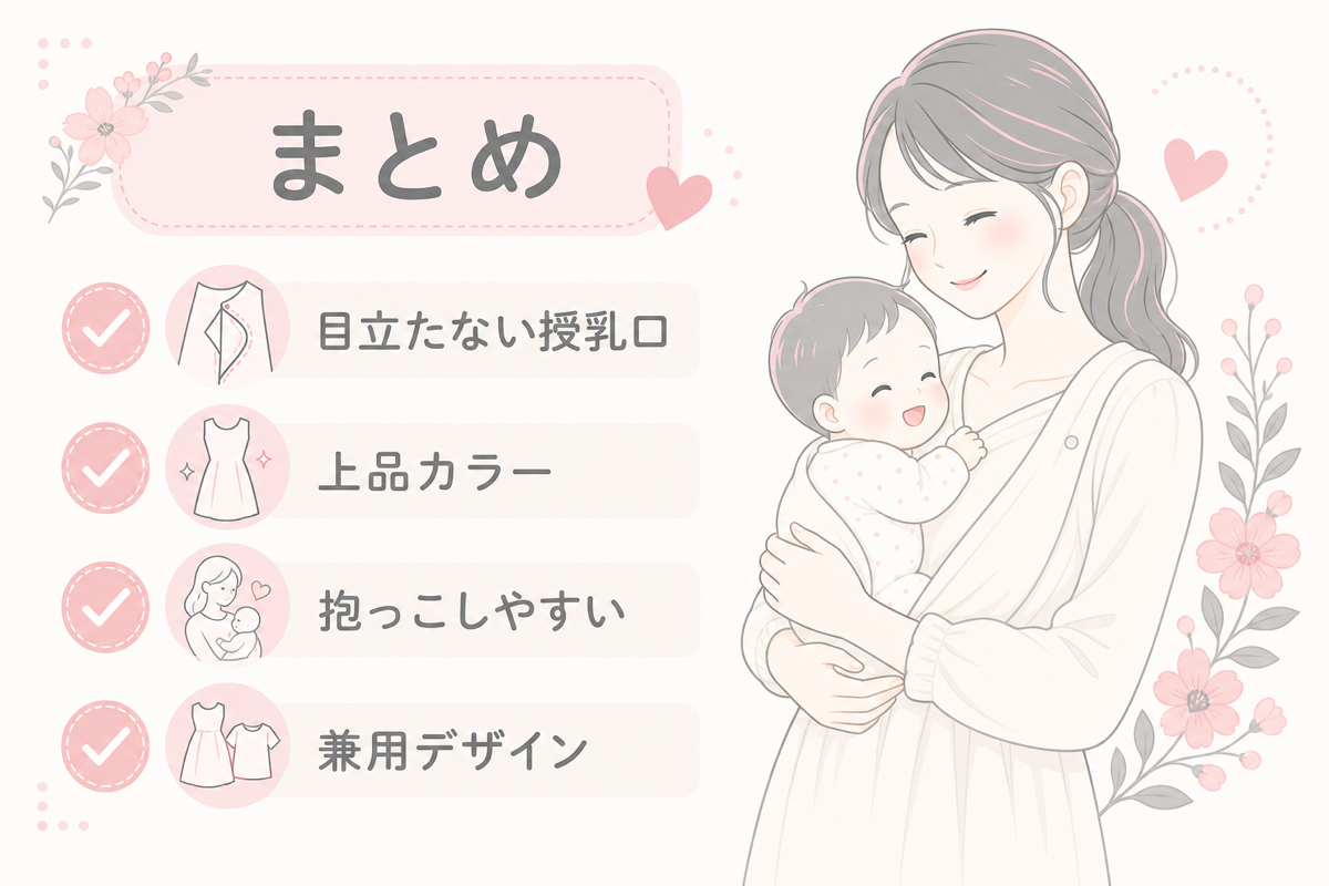 授乳服ワンピースまとめの図解