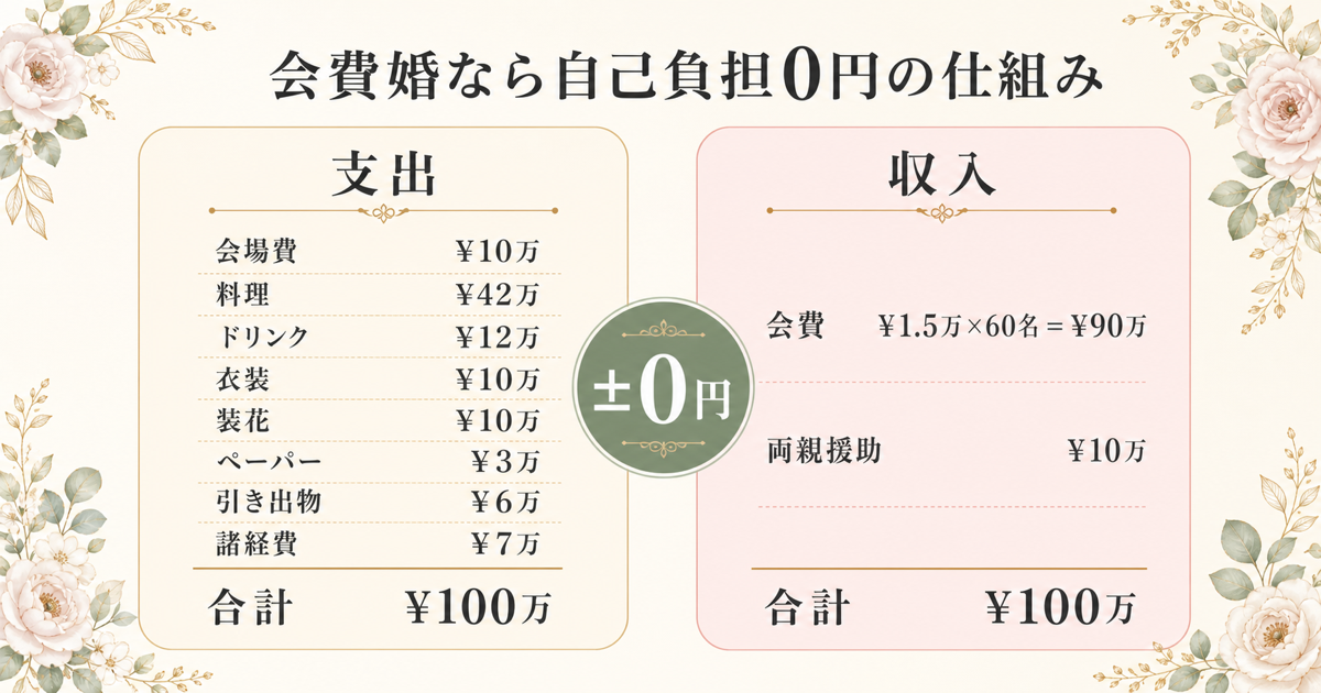 会費婚自己負担0円の仕組み