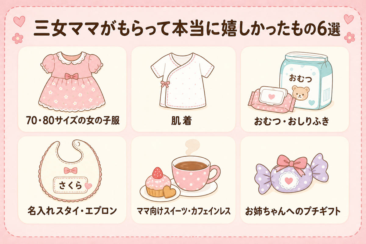 三女ママがもらって嬉しかったもの6選