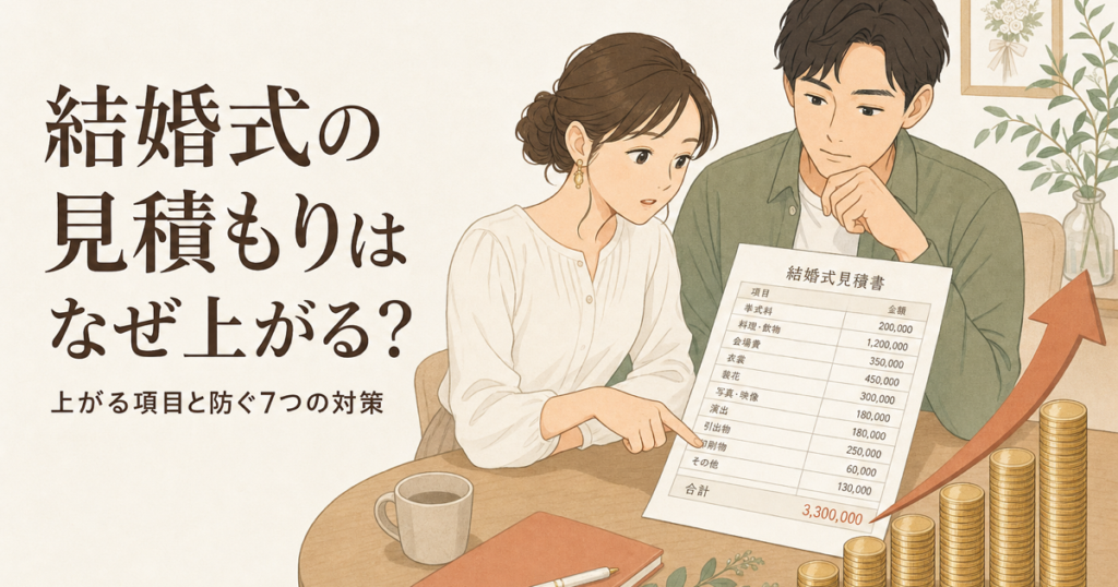 結婚式の見積もりはなぜ上がる？上がる項目と防ぐ7つの対策