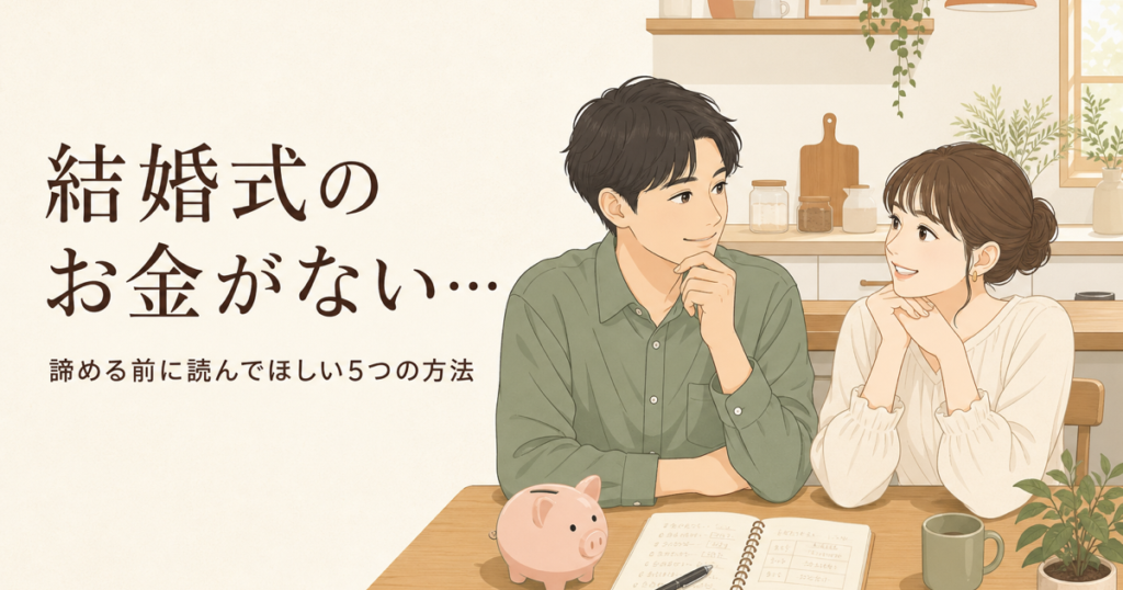 結婚式のお金がない…諦める前に読んでほしい5つの方法