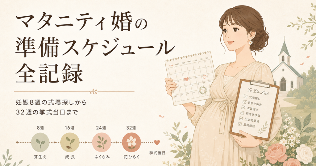 マタニティ婚の準備スケジュール全記録｜妊娠8週の式場探しから32週の挙式当日まで