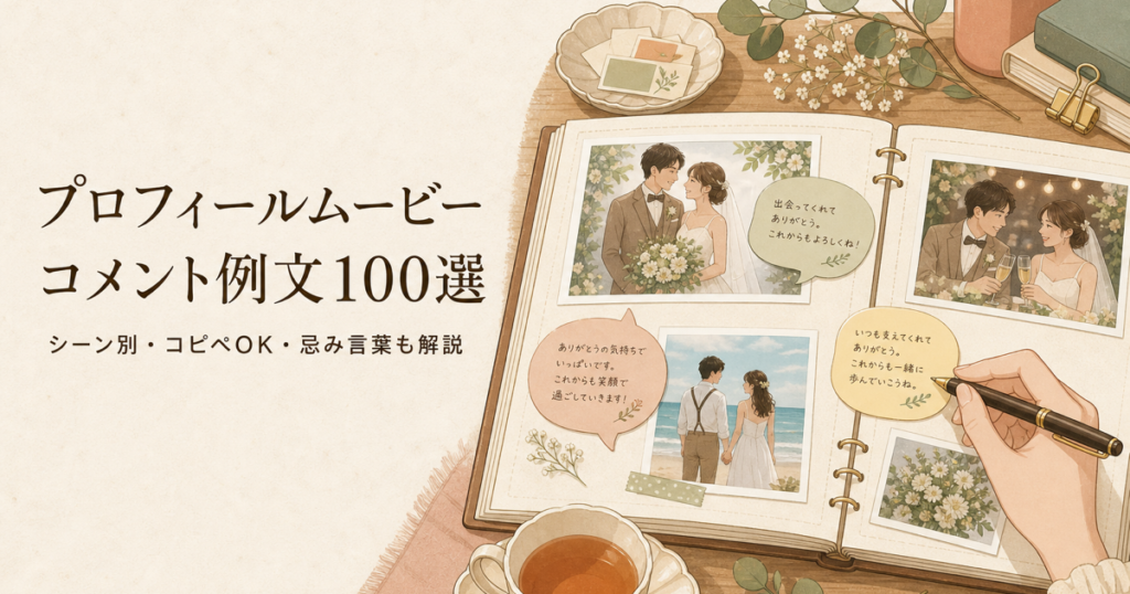 プロフィールムービー コメント例文100選｜シーン別・コピペOK