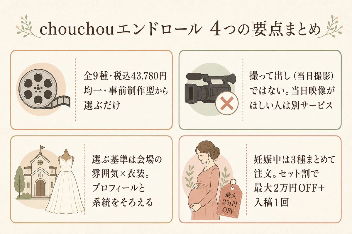 chouchouエンドロール4つの要点まとめ図解