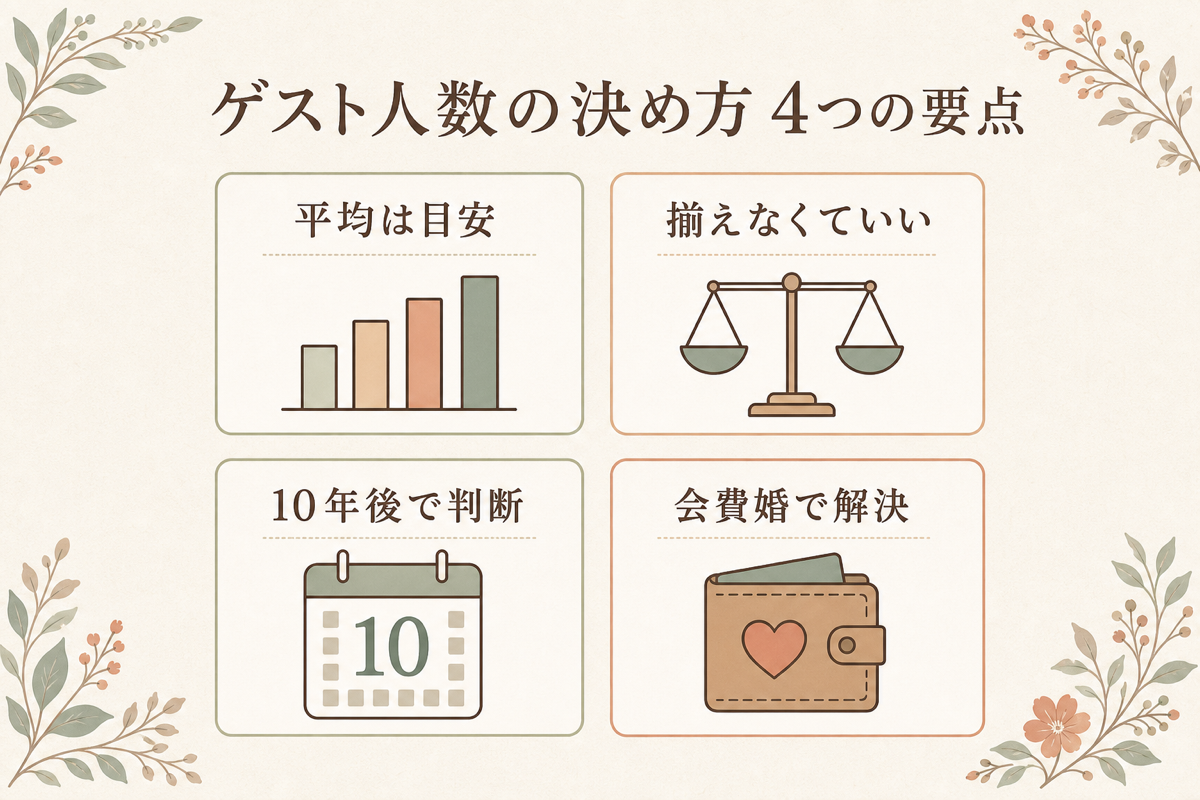ゲスト人数の決め方4つの要点まとめ図解