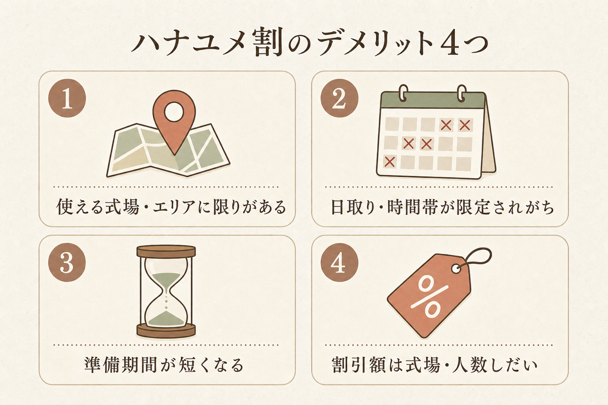 ハナユメ割のデメリット4つの図解