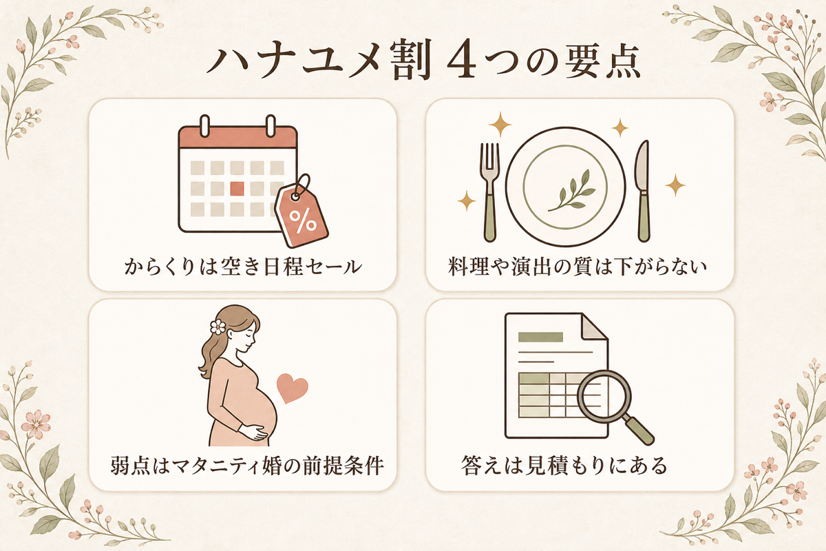 ハナユメ割4つの要点まとめ図解