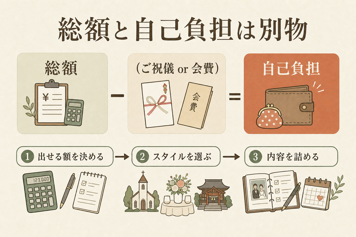 総額と自己負担は別物、考える順番の図解
