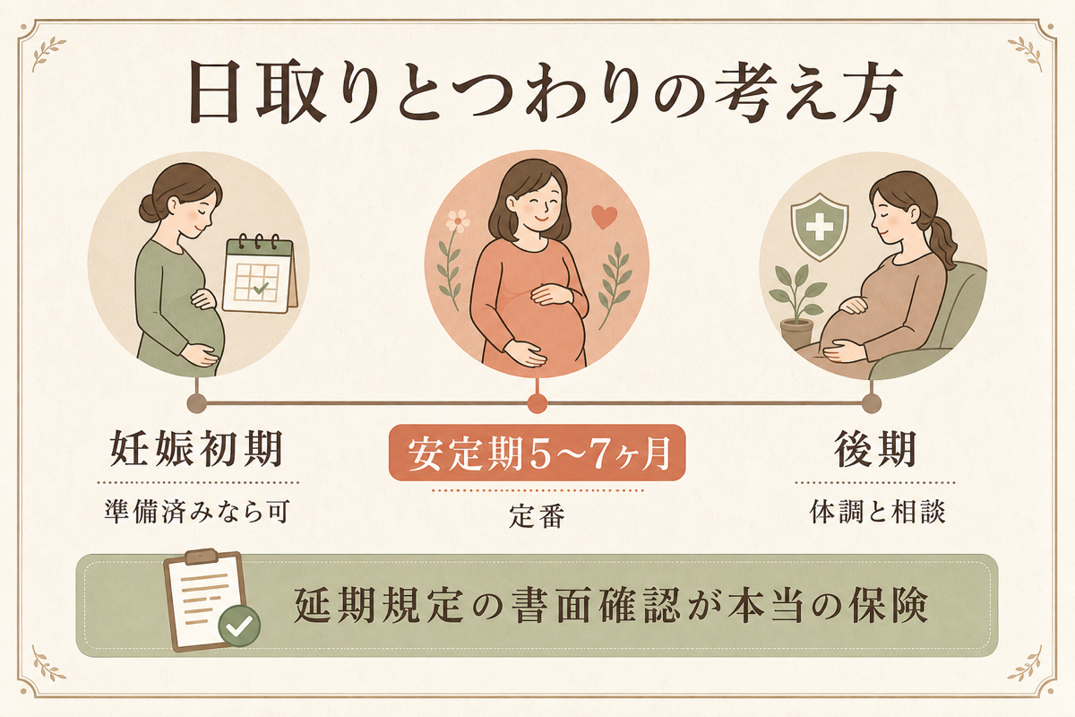 日取りとつわりピークの考え方の図解
