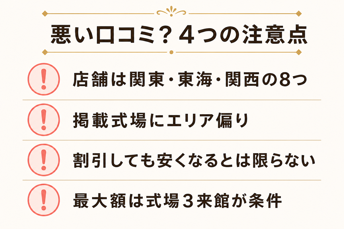 ハナユメの悪い口コミ調査でわかった4つの注意点の図解