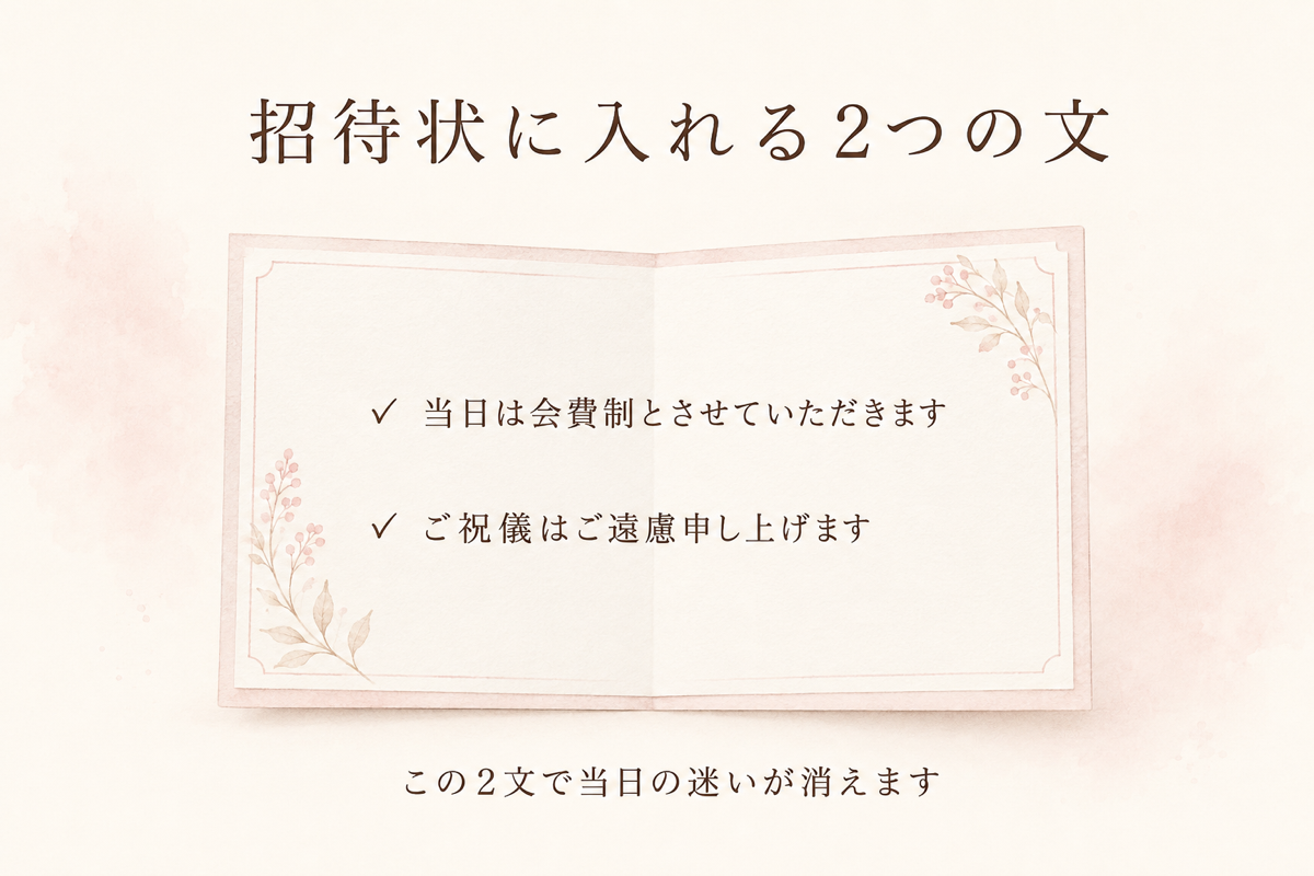 招待状に入れる2つの文