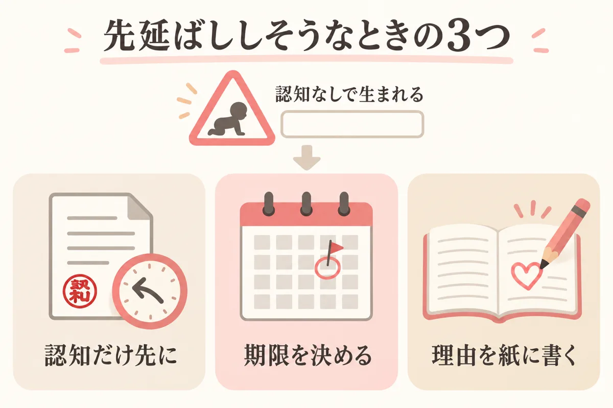 先延ばししそうなときの3つの対処