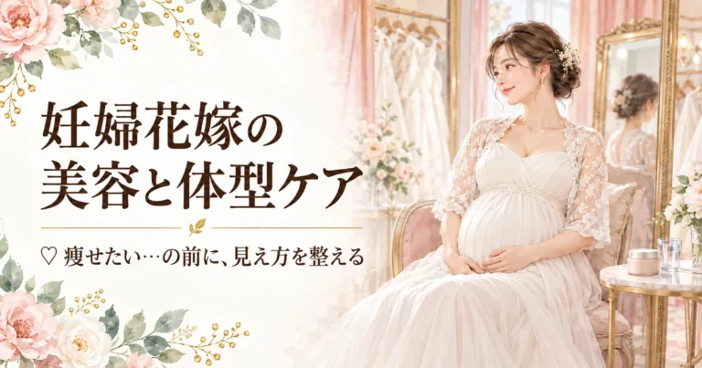 妊婦花嫁の美容｜結婚式までに痩せたいときの体型・むくみ・肌ケアを週数別に