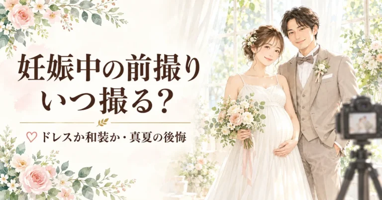 妊娠中の前撮りはいつ撮る?ドレスか和装か・真夏に1日がかりで後悔した私の答え