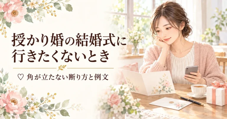 授かり婚の結婚式に行きたくない…モヤモヤの正体と角が立たない断り方