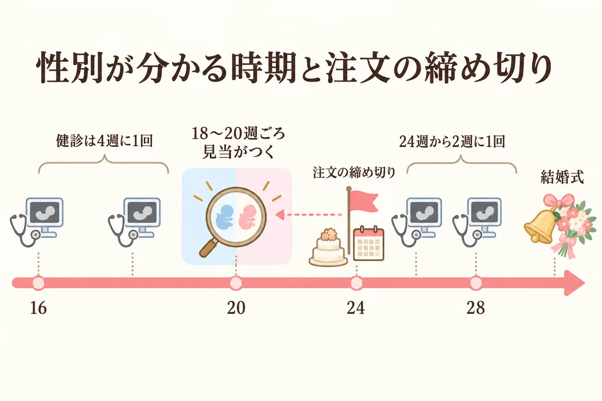 性別が分かる時期と注文の締め切りの目安