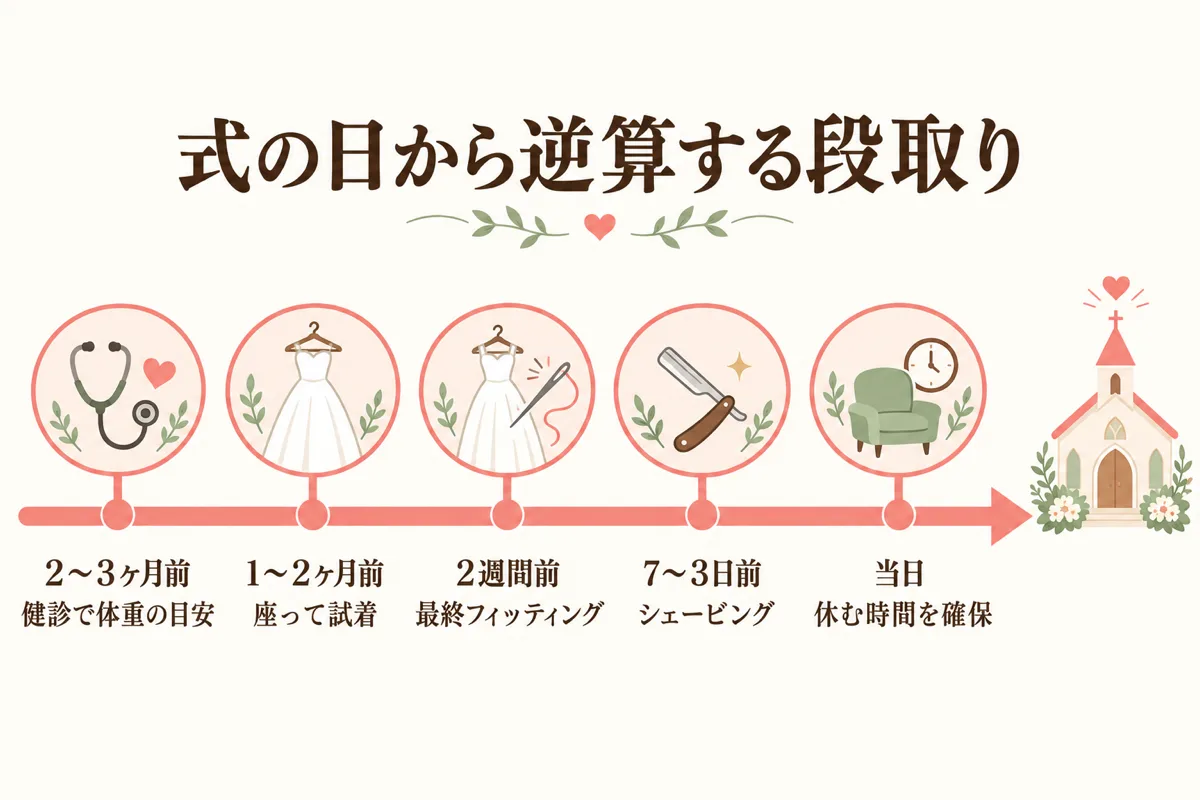 式の日から逆算する妊婦花嫁の美容と体型ケアの段取り