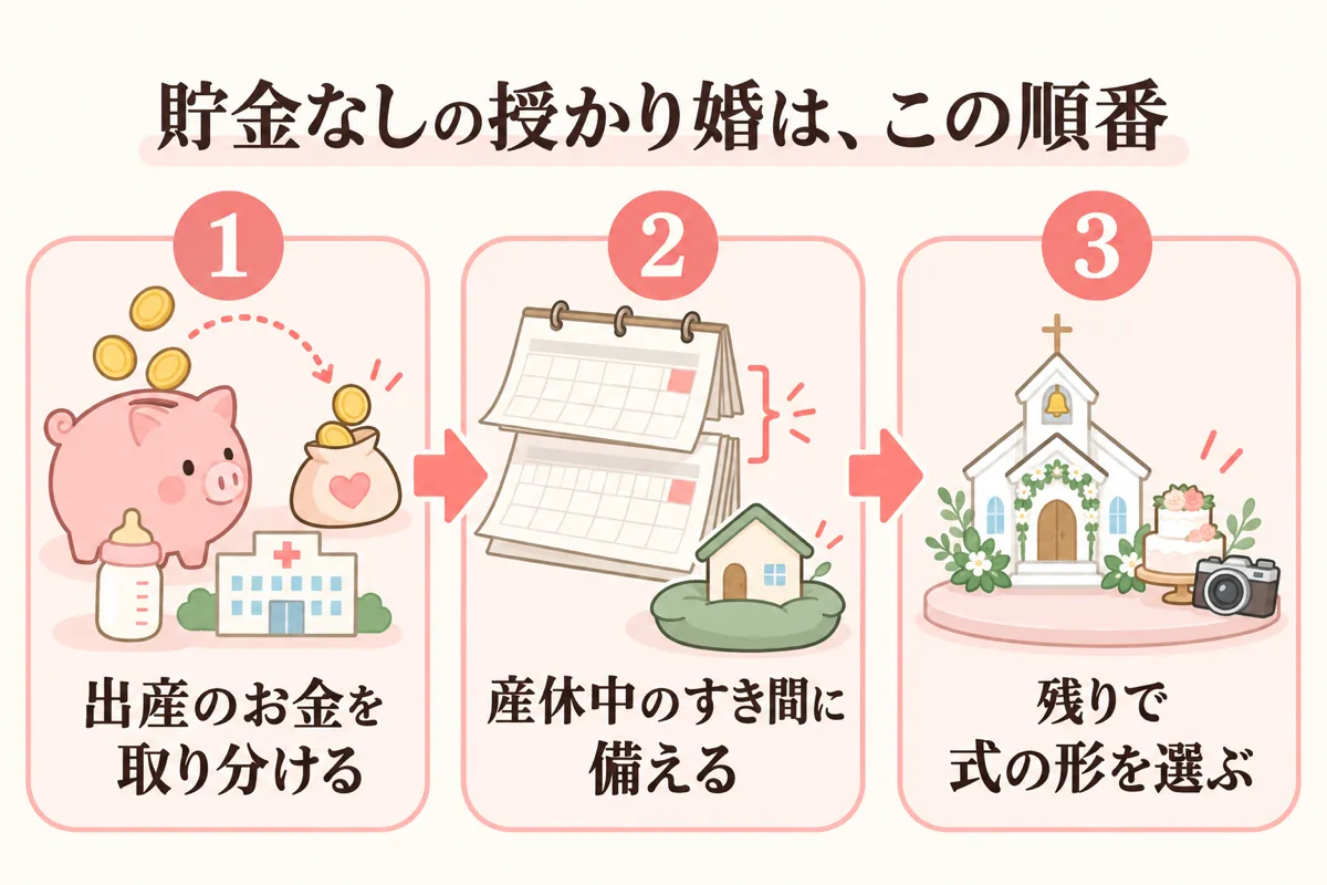 出産のお金を先に取り分けてから式の形を選ぶ3つの順番